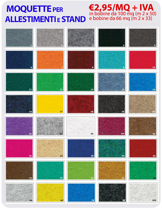 Prezzi moquette, prezzi vendita moquette agugliata Costo lavaggio moquette al mq