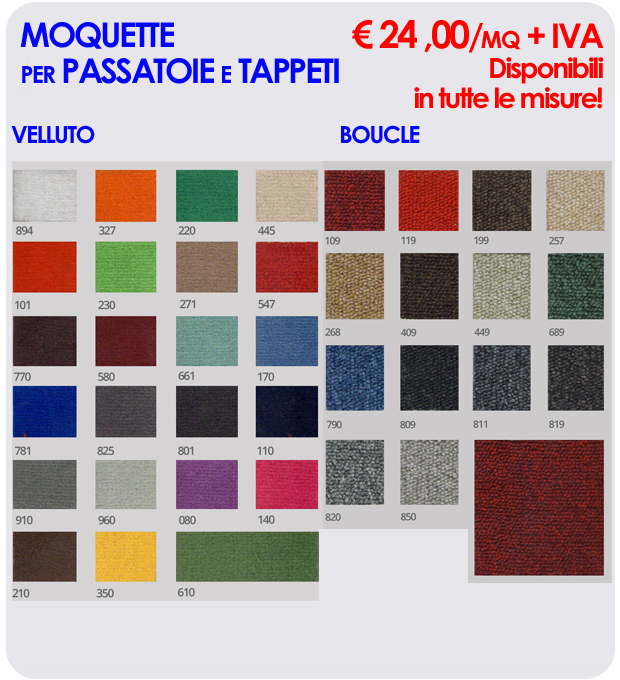 Prezzi moquette, prezzi vendita moquette agugliata Costo lavaggio moquette al mq